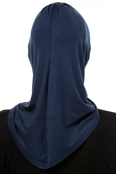 Isra Cross - Marineblå One-Piece Viskos Hijab
