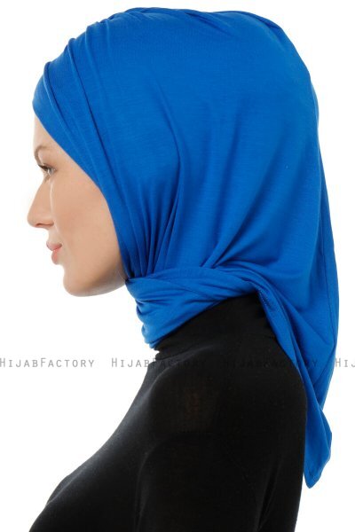 Isra Cross - Blå One-Piece Viskos Hijab