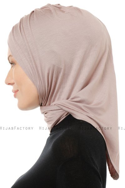 Isra Cross - Steingrå One-Piece Viskos Hijab