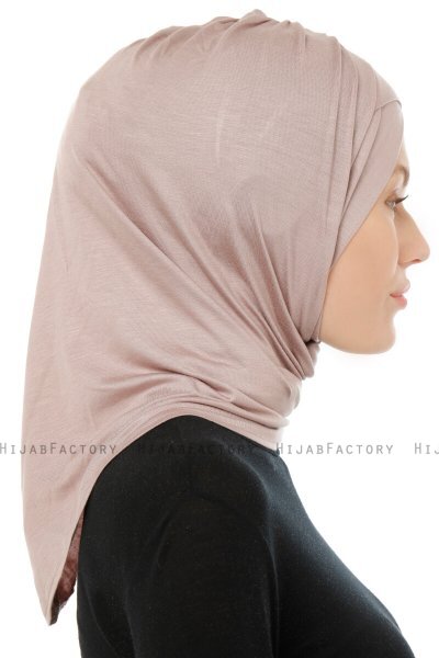 Isra Cross - Steingrå One-Piece Viskos Hijab
