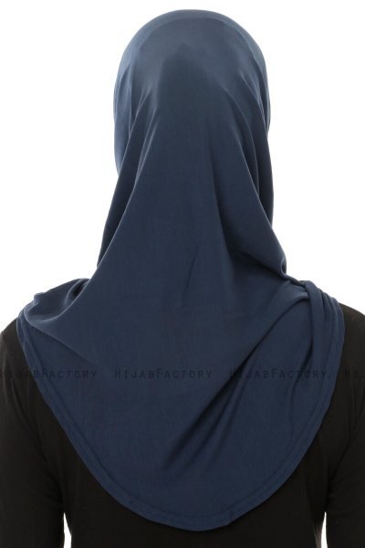 Hanfendy Plain Logo - Marineblå One-Piece Hijab