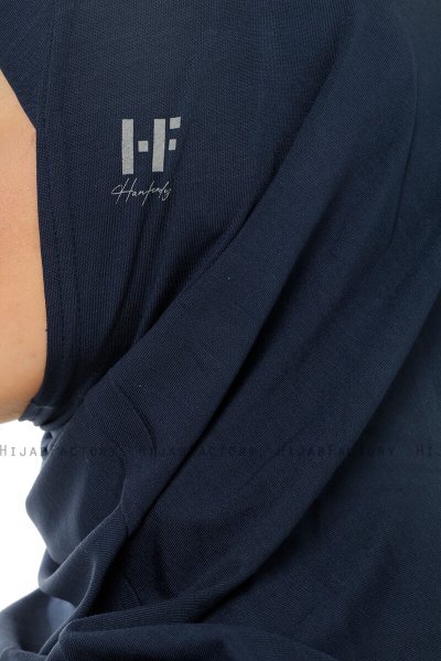 Hanfendy Plain Logo - Marineblå One-Piece Hijab