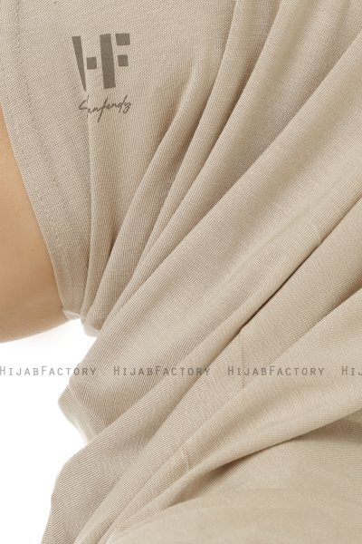 Hanfendy Plain Logo - Lys Taupe One-Piece Hijab