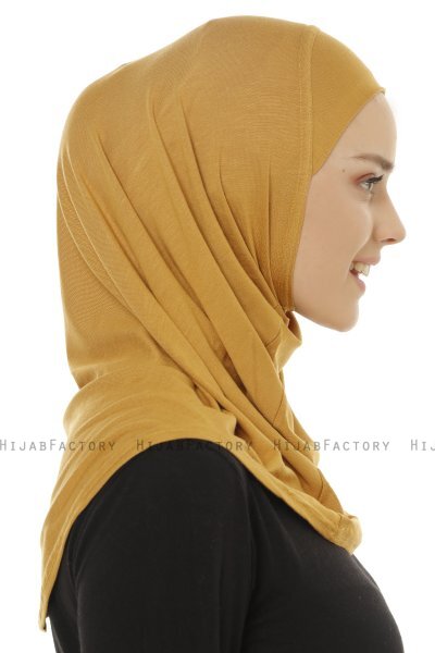 Hanfendy Plain Logo - Sennepsgul One-Piece Hijab