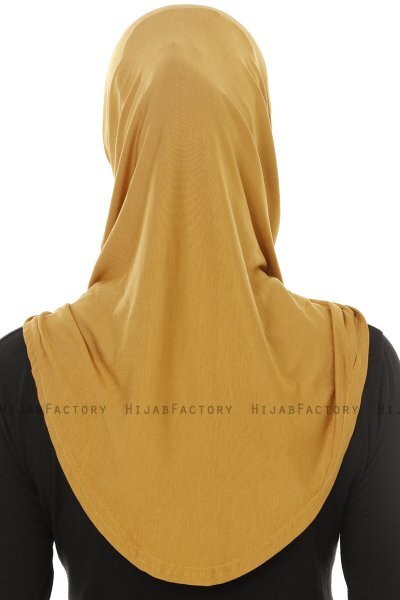 Hanfendy Plain Logo - Sennepsgul One-Piece Hijab