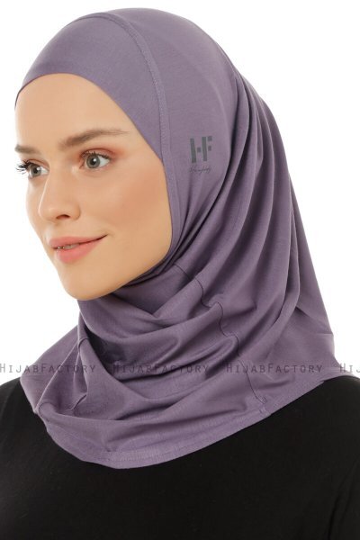 Hanfendy Plain Logo - Mørk Lilla One-Piece Hijab