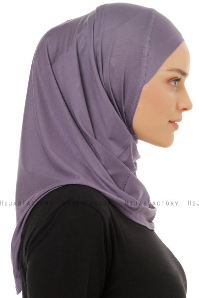 Hanfendy Plain Logo - Mørk Lilla One-Piece Hijab