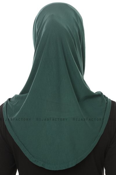 Hanfendy Plain Logo - Mørk Grønn One-Piece Hijab