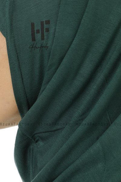 Hanfendy Plain Logo - Mørk Grønn One-Piece Hijab