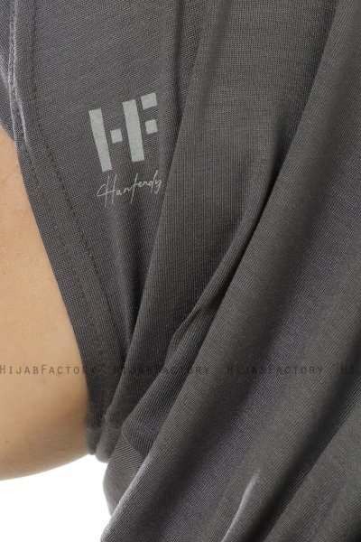 Hanfendy Plain Logo - Mørk Grå One-Piece Hijab