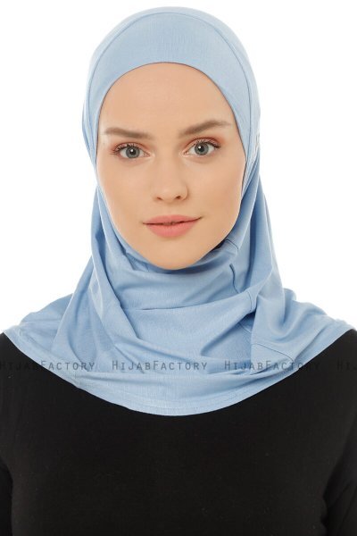 Hanfendy Plain Logo - Lyseblå One-Piece Hijab