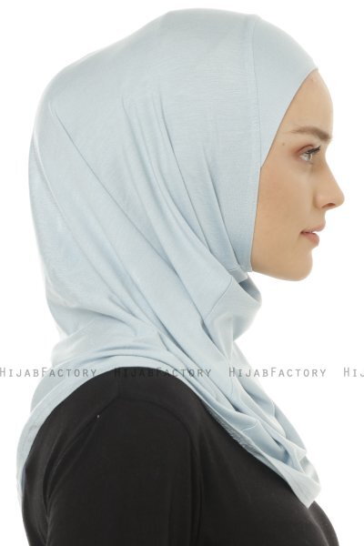 Hanfendy Plain Logo - Baby Blue One-Piece Hijab