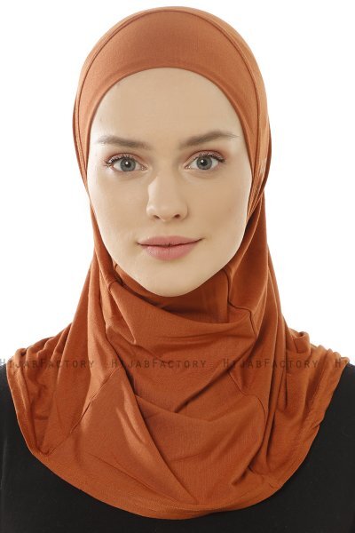 Hanfendy Plain Logo - Mursteinsrød One-Piece Hijab