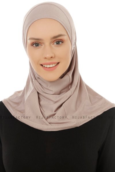 Hanfendy Plain Logo - Steingrå One-Piece Hijab
