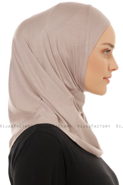 Hanfendy Plain Logo - Steingrå One-Piece Hijab