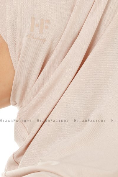 Hanfendy Plain Logo - Powder One-Piece Hijab