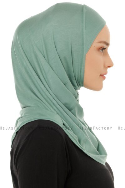 Hanfendy Plain Logo - Grønn One-Piece Hijab