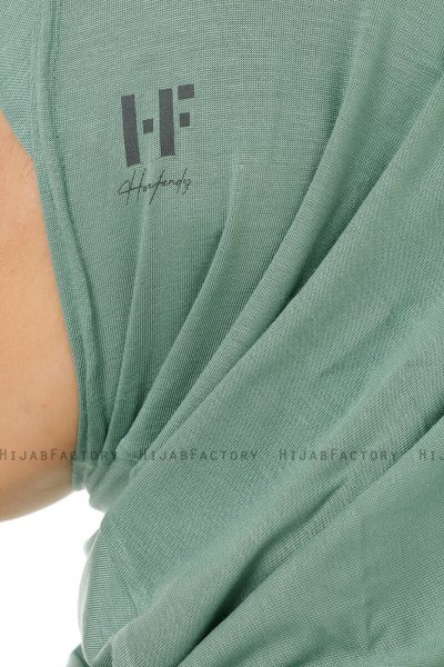Hanfendy Plain Logo - Grønn One-Piece Hijab