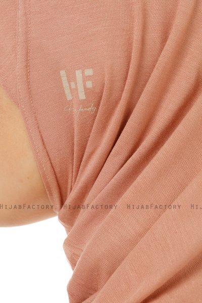 Hanfendy Plain Logo - Peanut One-Piece Hijab