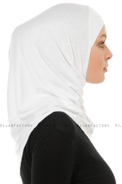 Hanfendy Cross Logo - Hvit One-Piece Hijab