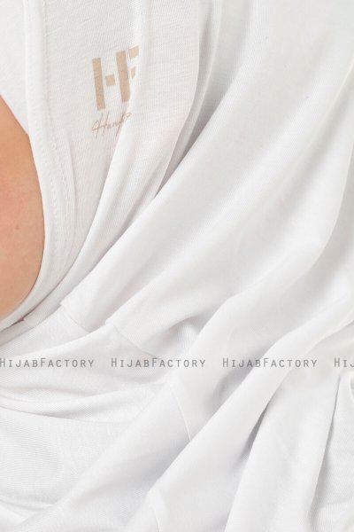 Hanfendy Cross Logo - Hvit One-Piece Hijab