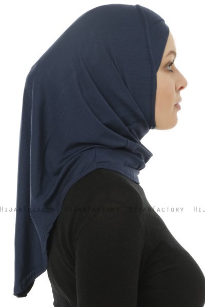 Hanfendy Cross Logo - Marineblå One-Piece Hijab