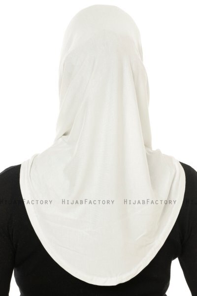 Hanfendy Cross Logo - Creme One-Piece Hijab