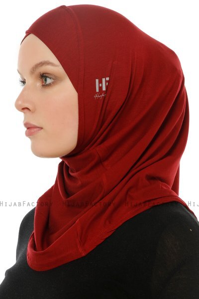 Hanfendy Cross Logo - Bordeaux One-Piece Hijab