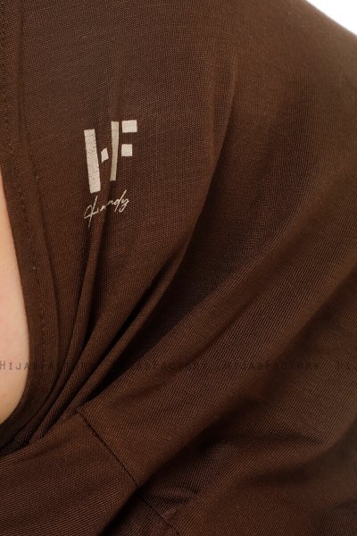 Hanfendy Cross Logo - Brun One-Piece Hijab