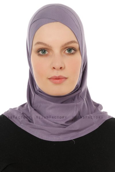 Hanfendy Cross Logo - Mørk Lilla One-Piece Hijab