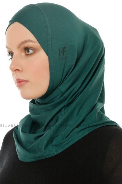 Hanfendy Cross Logo - Mørk Grønn One-Piece Hijab