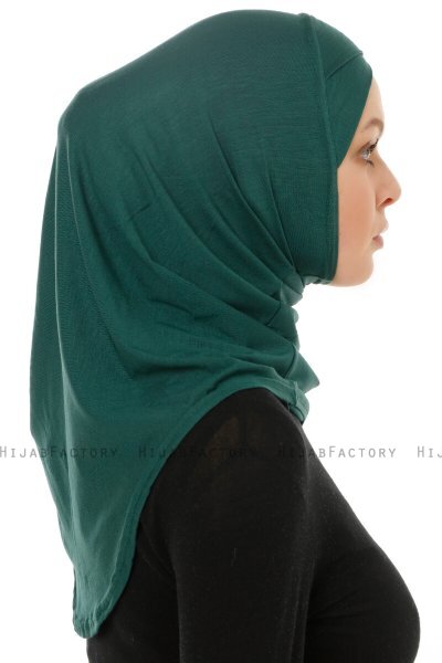 Hanfendy Cross Logo - Mørk Grønn One-Piece Hijab