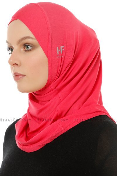 Hanfendy Cross Logo - Fuchsia One-Piece Hijab