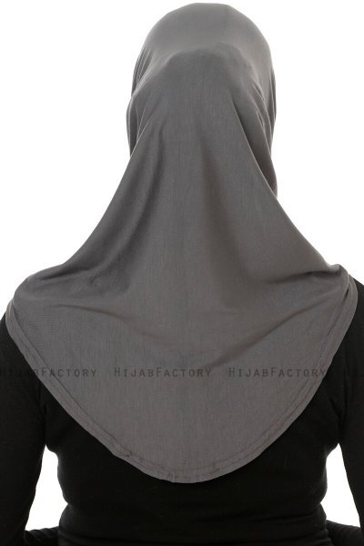 Hanfendy Cross Logo - Mørk Grå One-Piece Hijab