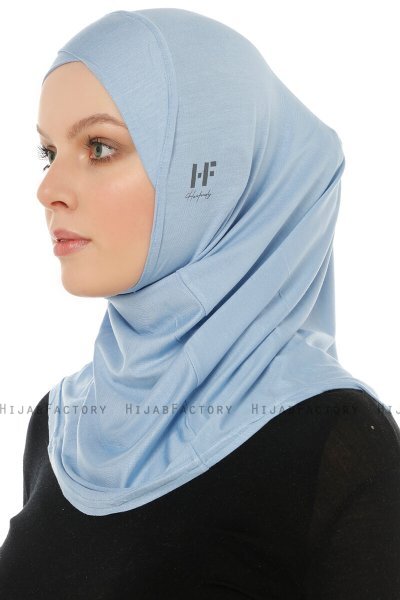 Hanfendy Cross Logo - Lyseblå One-Piece Hijab
