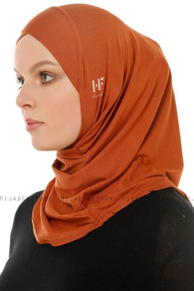 Hanfendy Cross Logo - Mursteinsrød One-Piece Hijab