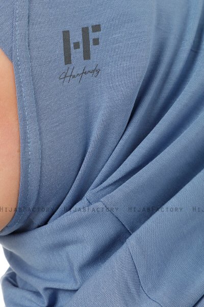 Hanfendy Cross Logo - Indigo One-Piece Hijab