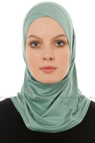 Hanfendy Cross Logo - Grønn One-Piece Hijab