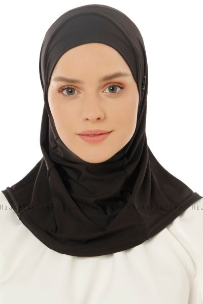 Micro Plain - Svart One-Piece Hijab