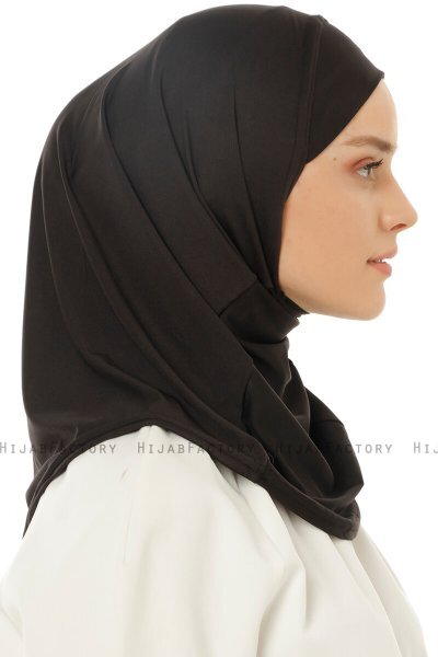 Micro Plain - Svart One-Piece Hijab