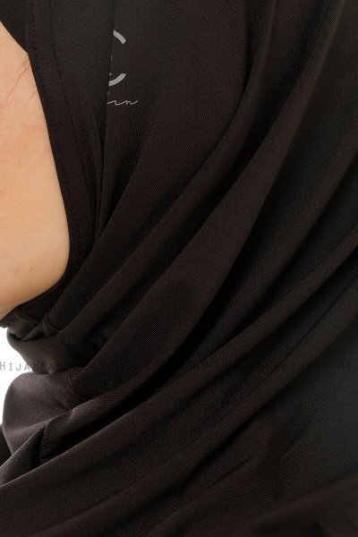 Micro Plain - Svart One-Piece Hijab