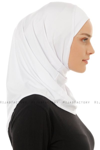 Micro Plain - Hvit One-Piece Hijab
