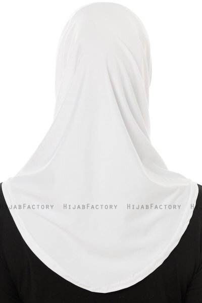 Micro Plain - Hvit One-Piece Hijab