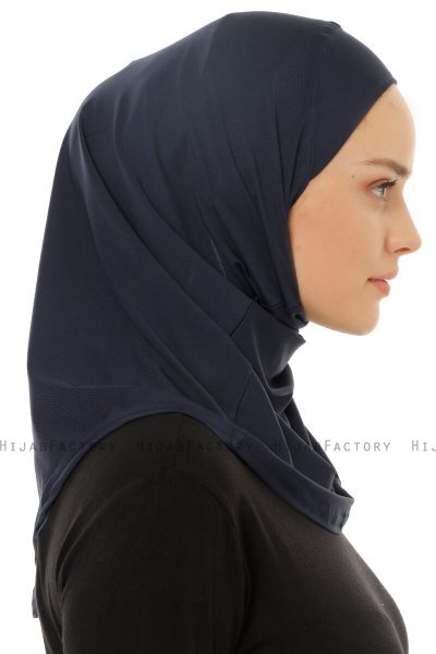 Micro Plain - Marineblå One-Piece Hijab