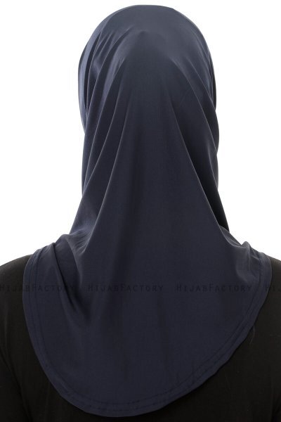 Micro Plain - Marineblå One-Piece Hijab