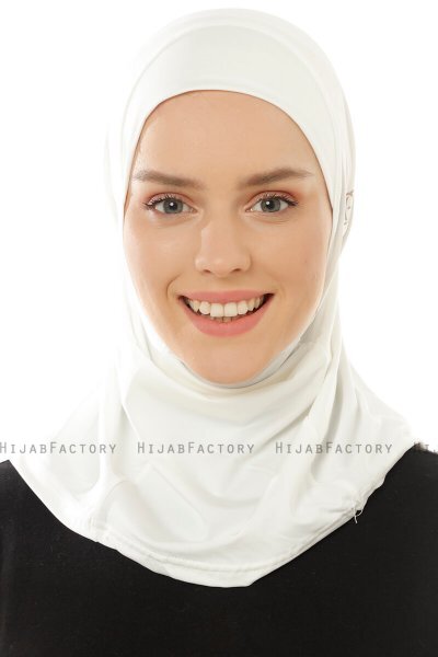 Micro Plain - Creme One-Piece Hijab