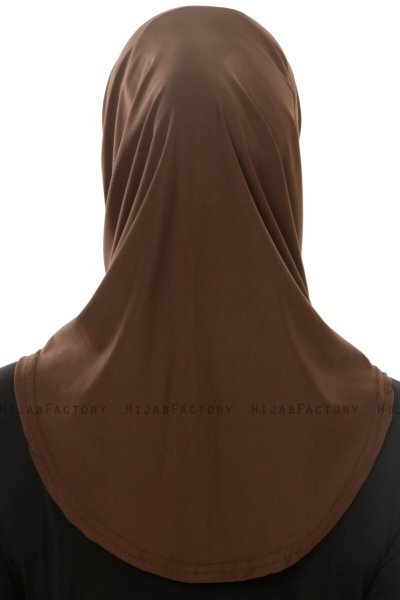 Micro Plain - Brun One-Piece Hijab