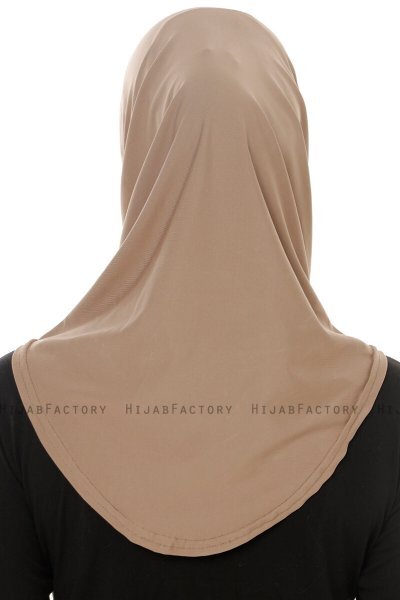 Micro Plain - Mørk Taupe One-Piece Hijab