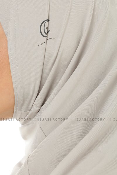 Micro Plain - Lysegrå One-Piece Hijab