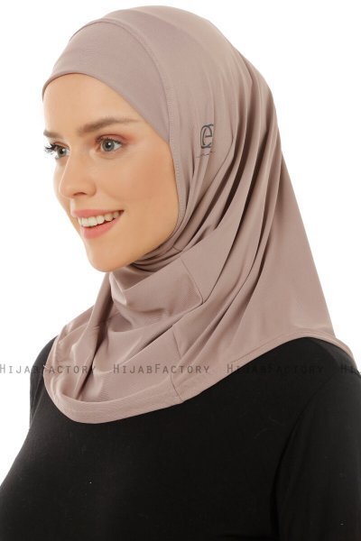 Micro Plain - Steingrå One-Piece Hijab